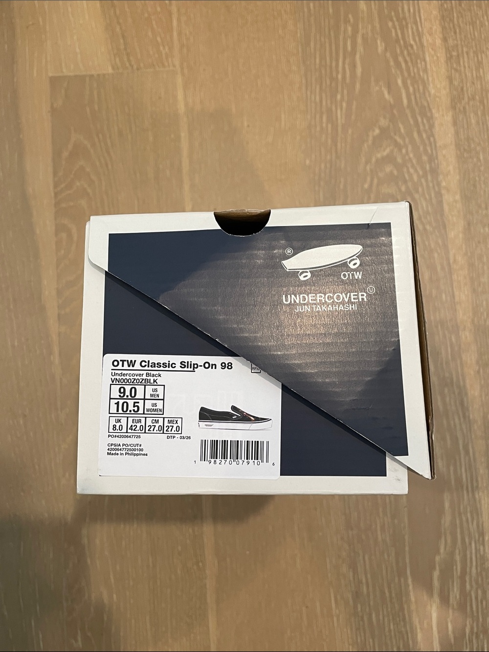 Undercover Black Slip-On Shoe Box — OTW Classic